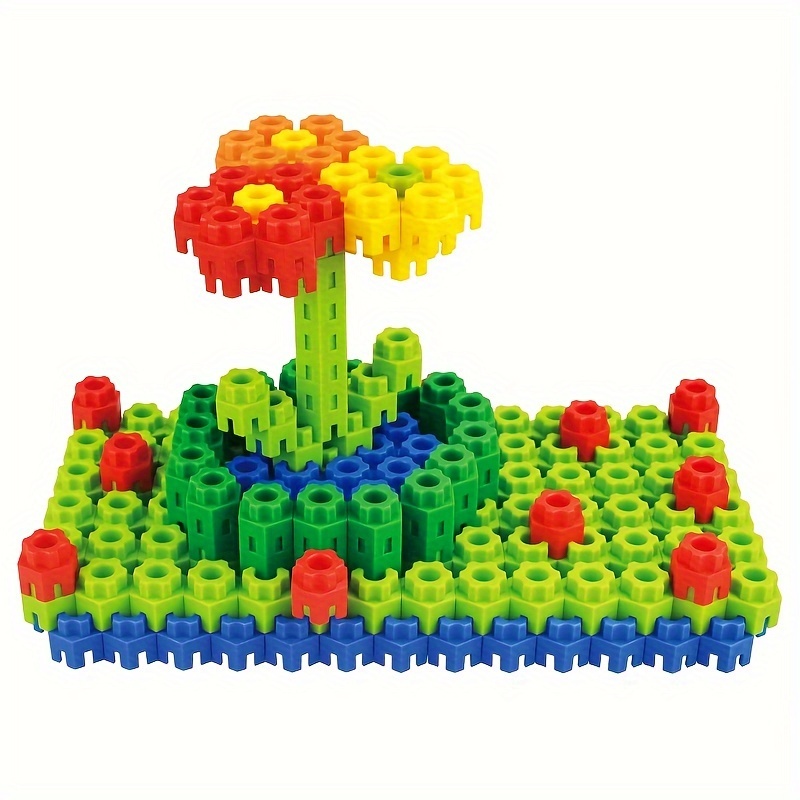 Hexagonal Puzzle Building Blocks Set for Kids